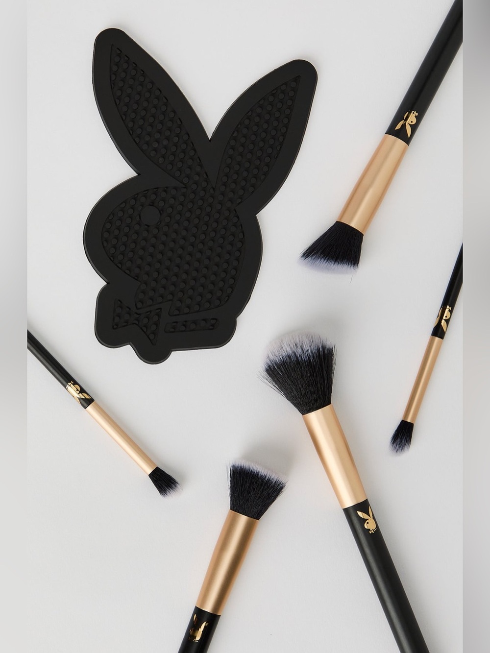 Playboy Bunny Makeup Brush & Cleaner Set